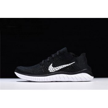 Nike Free Rn Flyknit 2018 Black White Running Shoes 942838-001 Shoes